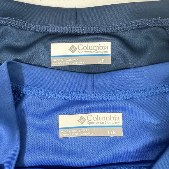 Lot Of 2 Columbia PFG Mens Large T-shirt long sleeves Blue Omni Shade - Picture 10 of 13